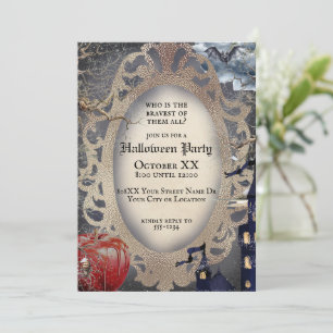 Invitation Thème de conte de fée Halloween Blanche-Neige effr