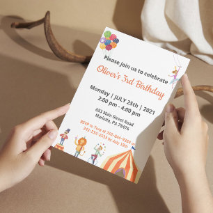 Invitation Thème de dessin animé élégant pour enfants spéciau