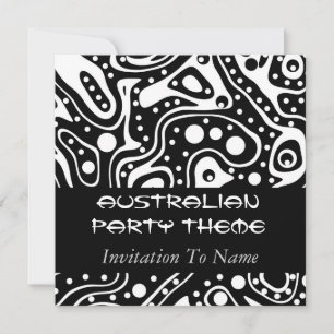 Invitation Thème de fête australienne Soyez un Aus