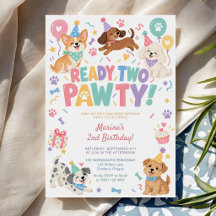Thème de fête d'anniversaire de chien de deux ans