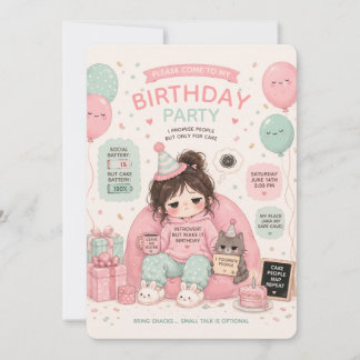 Invitation Thème de fête d'anniversaire pour batterie sociale