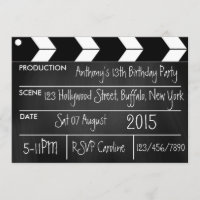 Thème de fête de film Hollywood Tableau noir