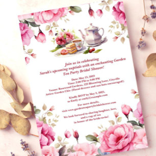 Invitation Thème de fête de mariage dans un jardin vintage av