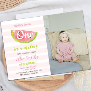 Invitation Thème de fête des fruits d'été pour les filles