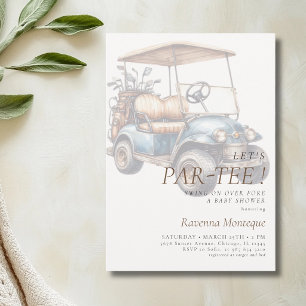 Invitation Thème de golf minimaliste pour une baby shower Par