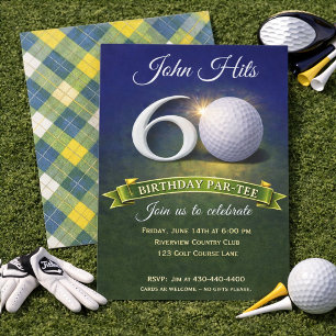 Invitation Thème de golf pour 60e anniversaire