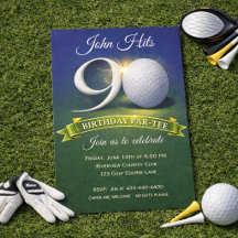 Thème de golf pour 90e anniversaire 