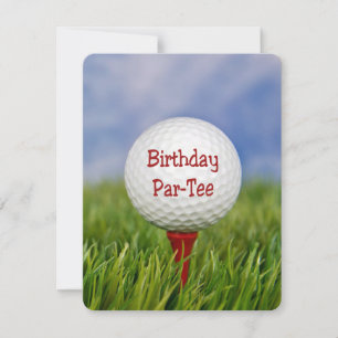 Invitation Thème de golf pour fête d'anniversaire