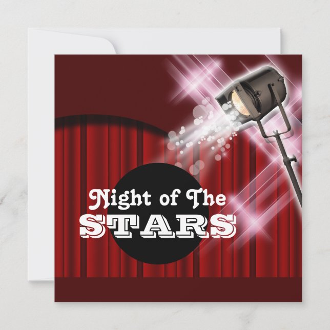 Invitation Thème de Hollywood la partie de "que n'importe (Devant)