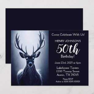 Invitation Thème de la chasse au stade 50e anniversaire Invit