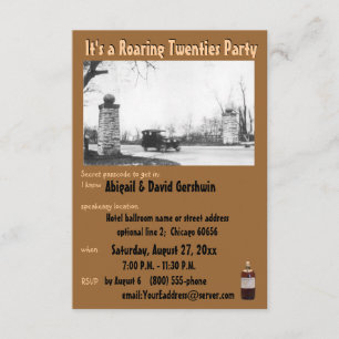 Invitation Thème de la prohibition des ruines des années 20