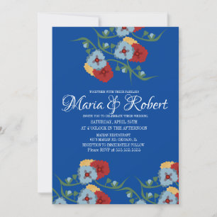 Invitation Thème de mariage mexicain verdure vigne floral ble