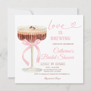 Invitation Thème de martini au café pour la baby shower de la