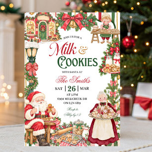 Invitation Thème de Noël : Fête du Lait & Biscuits avec le Pè