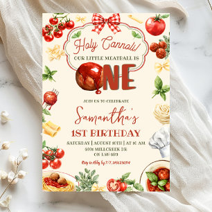 Invitation Thème de pâtes italiennes Holy Cannoli pour le pre