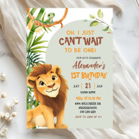 Thème de premier anniversaire Lion de la savane ve
