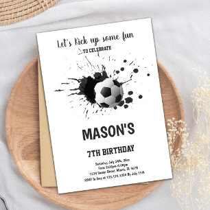 Invitation Thème de sport de brosse artistique