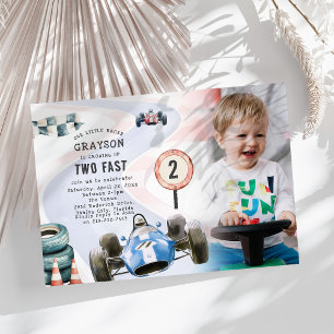 Invitation Thème de voiture de course pour enfants Photo de f