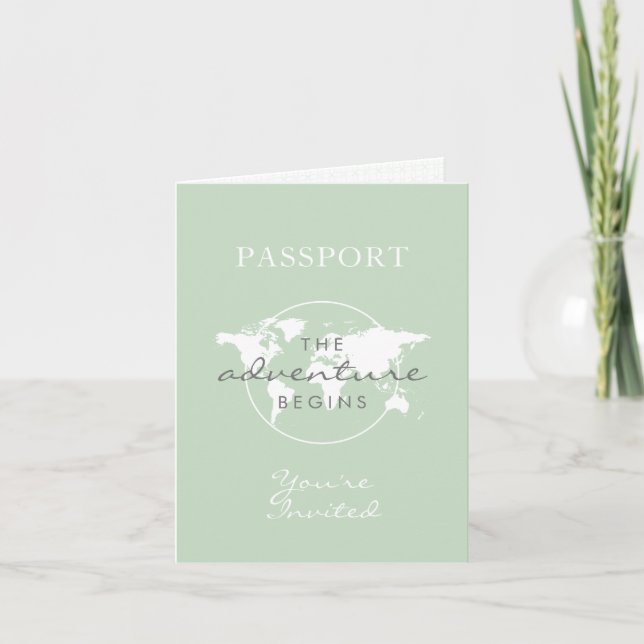 Invitation Thème de voyage Neutre selon le sexe Baby shower I (Devant)