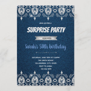 Invitation thème diamant de denim