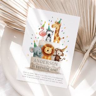 Invitation Thème fête d'anniversaire premier anniversaire ani