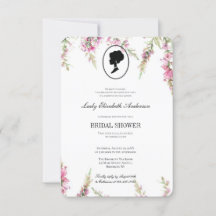 Thème floral rose Bridgerton, thé de mariage Régen