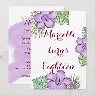 Invitation Thème Hawaiin