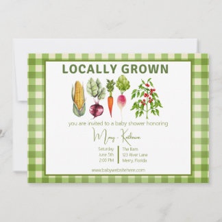 Invitation Thème Jardin Cultivé Localement