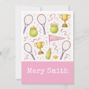 Invitation Thème Mariage de tennis pour Bachelorette Bridal B