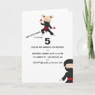 Invitation Thème Ninja Anniversaire