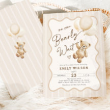 Thème Ours en Peluche Nous Avons Hâte Baby Shower