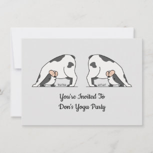 Invitation Thème Personnalisé Yoga Chien