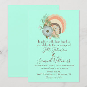 Invitation Thème Plage Turquoise