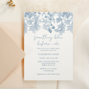 Invitation Thème Quelque chose de bleu avant de faire Fête de