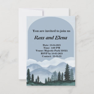 Invitation Thème simple de forêt hivernale