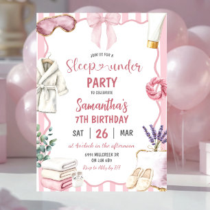 Invitation Thème Spa Nuitée Anniversaire