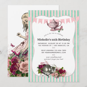 Invitation Thème tendance pour tout événement Alice aux pays 