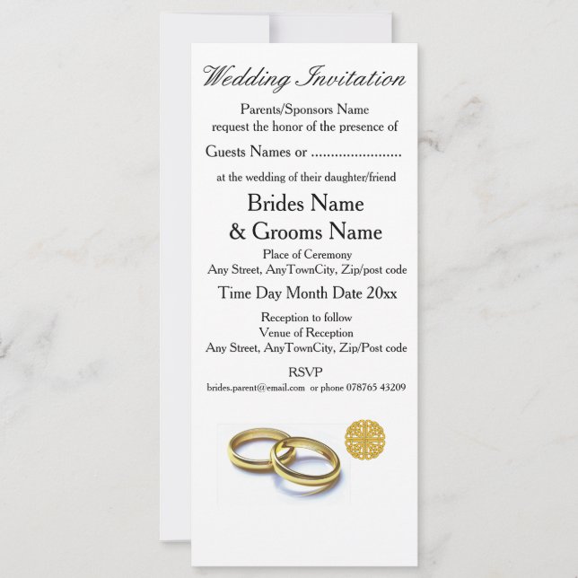 Invitation Thème traditionnel écossais et Mariage celte (Devant)