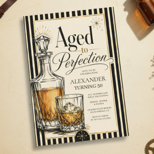 Invitation Thème Whisky 50e Anniversaire pour Lui