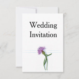 Invitation Thistère traditionnel écossais et Mariage celte Th