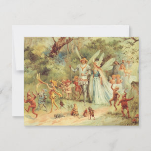 Invitation Thumbelina et Prince Mariage, contes Vintages de f