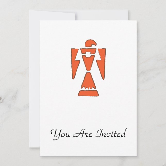 Invitation Thunder Bird - Design indien du sud-ouest (Devant)