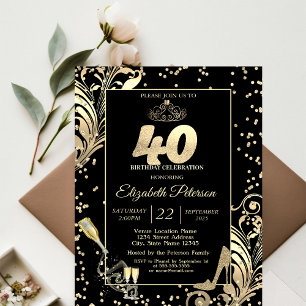 Invitation Tiara Parties scintillant Talons Diamants Tourbill