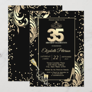 Invitation Tiara Parties scintillant Talons Diamants Tourbill