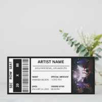 Ticket Concert personnalisé Idée cadeau do-it-your