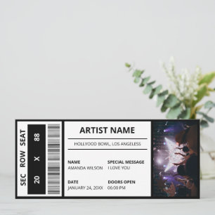 Invitation Ticket Concert personnalisé Idée cadeau do-it-your