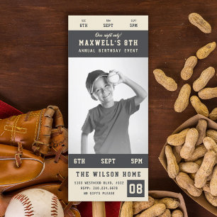 Invitation Ticket d'événement sportif Couleurs d'équipe perso