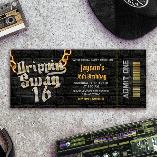 Invitation Ticket Drippin Swag 16 (Drippin Swag 16 Ticket Invitation)