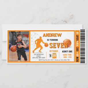 Invitation Ticket personnel VIP pour un match de basket-ball 