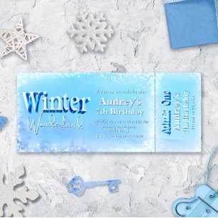 Invitation Ticket Winter Wonderland